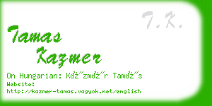 tamas kazmer business card